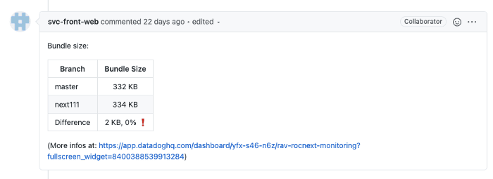 Github comment